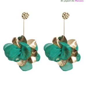 Pendientes turquesa pétalos
