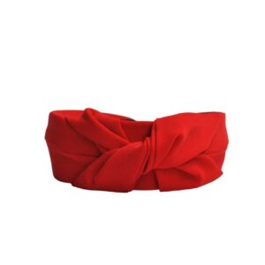 Diadema roja de tela