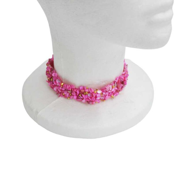 Choker fucsia piedras