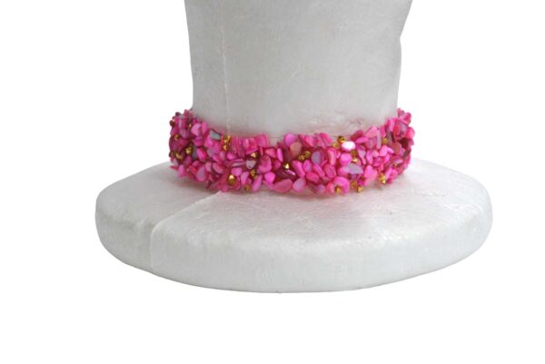 Choker fucsia piedras - Imagen 2