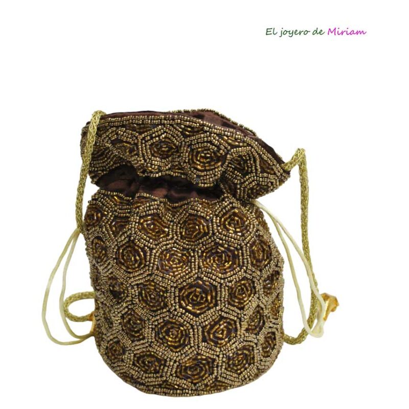 Clutch bombonera marrón