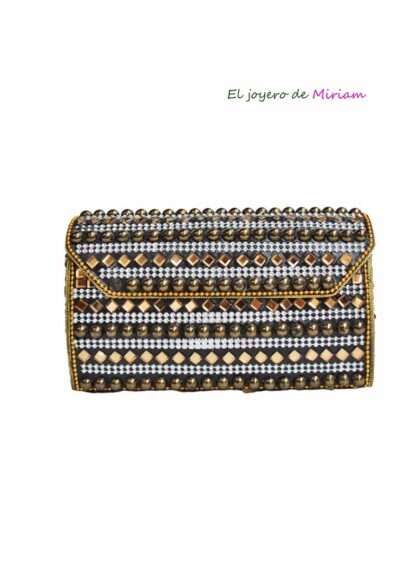 Bolso clutch rígido cristales
