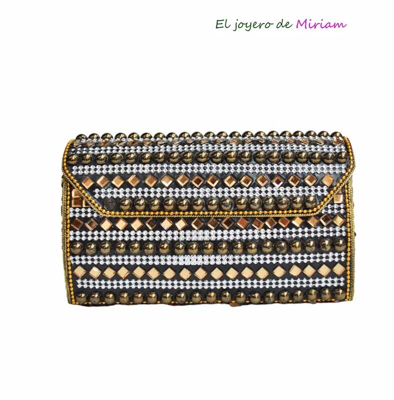 Bolso clutch rígido cristales