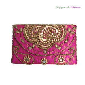 Clutch o cartera rosa fucsia