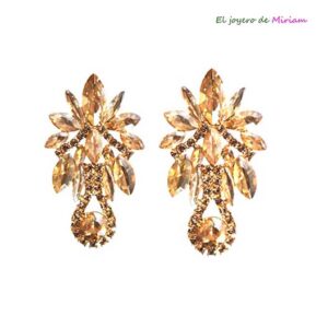 Pendientes de fiesta dorados