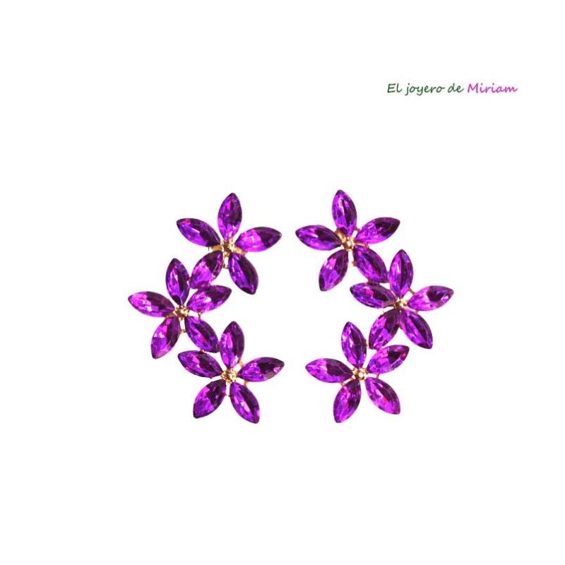 Pendientes bugamvilla florecitas