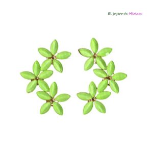 Pendientes lima florecitas