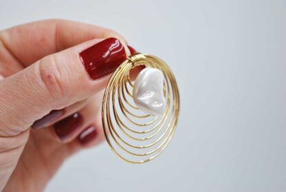 Pendientes espiral y perla - Imagen 3