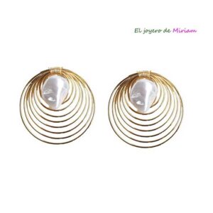 Pendientes espiral y perla