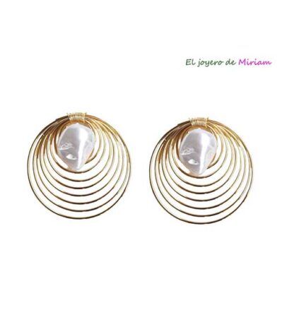 Pendientes espiral y perla