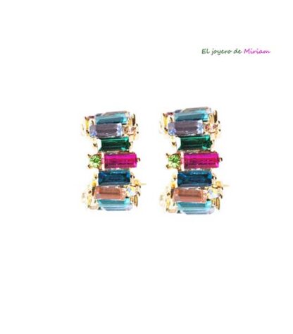 Aros cristales multicolor - Imagen 2