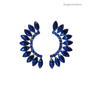 Pendientes cristal azul eléctrico
