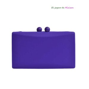 Bolso clutch morado oscuro raso