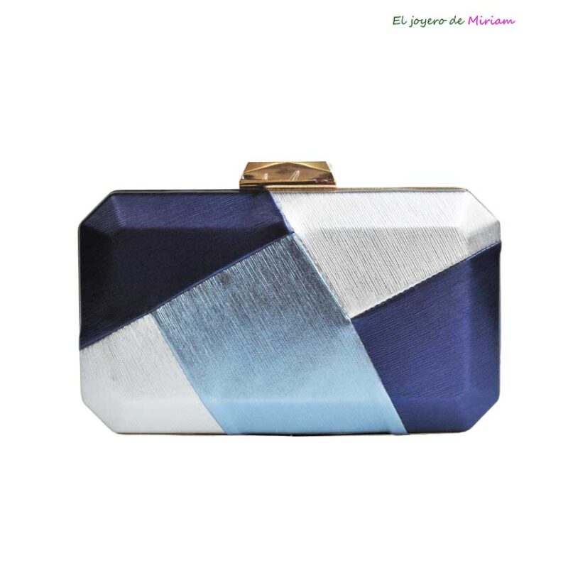 Clutch azul combi metalizado