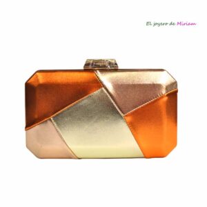 Clutch tonos naranjas metalizados
