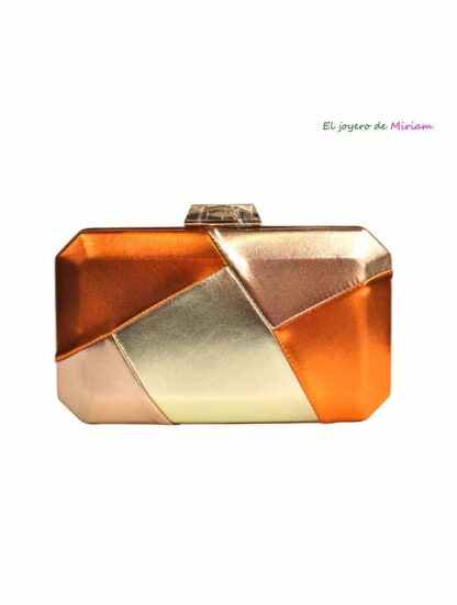 Clutch tonos naranjas metalizados