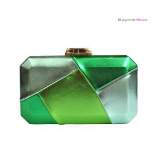 Clutch tonos verdes metalizados