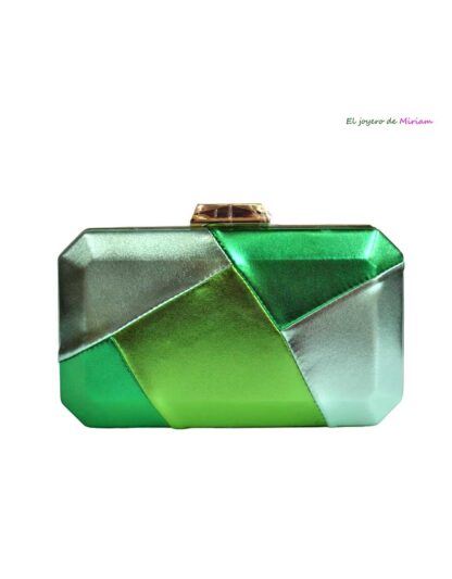 Clutch tonos verdes metalizados
