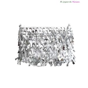 Bolsito clutch adornos plata