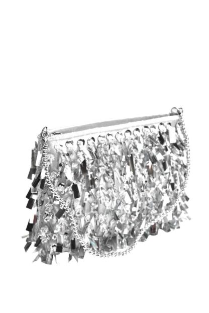 Bolsito clutch adornos plata - Imagen 2