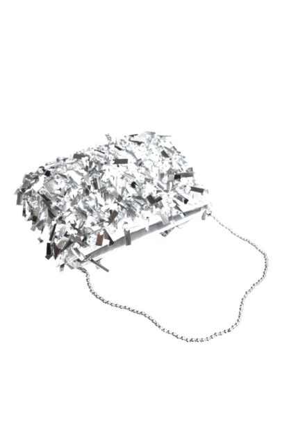 Bolsito clutch adornos plata - Imagen 3
