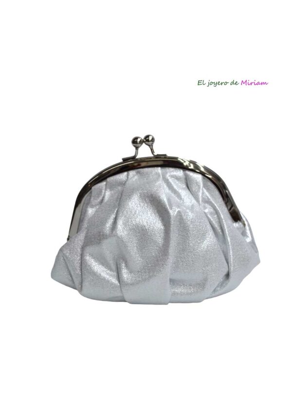 Bolsito clutch plateado