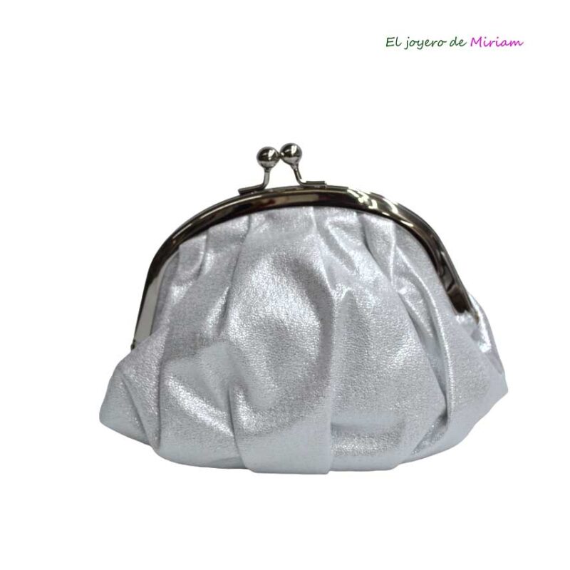 Bolsito clutch plateado