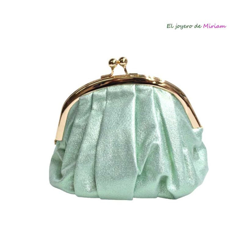 Bolsito verde agua metalizado