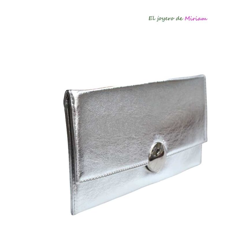 Cartera de fiesta plateada