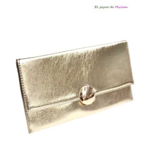 Cartera de fiesta dorada