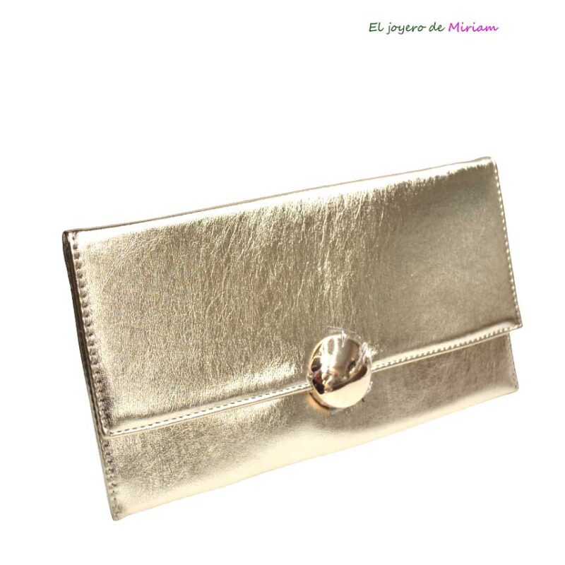 Cartera de fiesta dorada