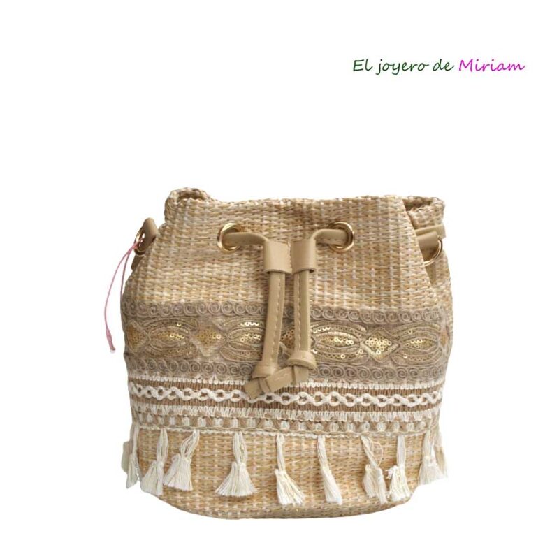 Bolso bandolera rafia