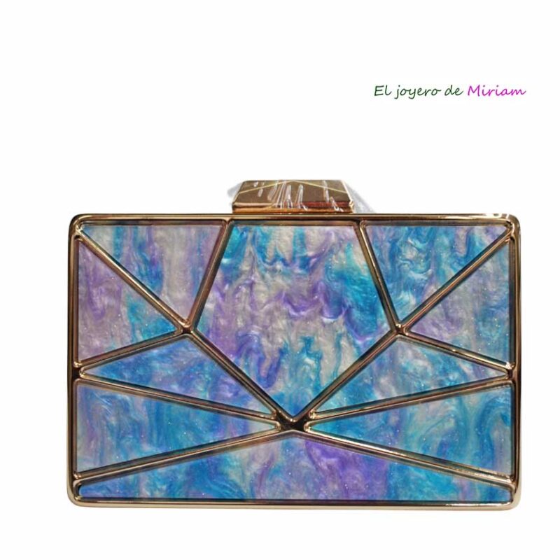 Clutch geométrico nácar combi