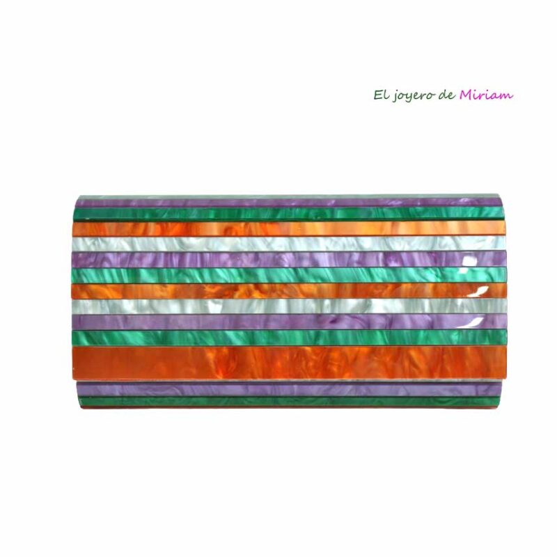 Bolso clutch nácar multicolor