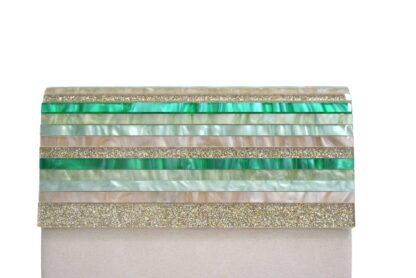 Clutch verde persiana nácar - Imagen 3