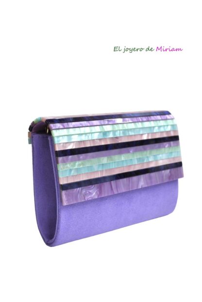 Clutch violeta persiana nácar