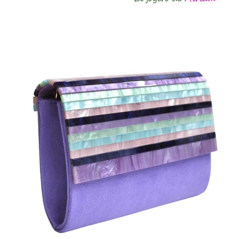 Clutch violeta persiana nácar