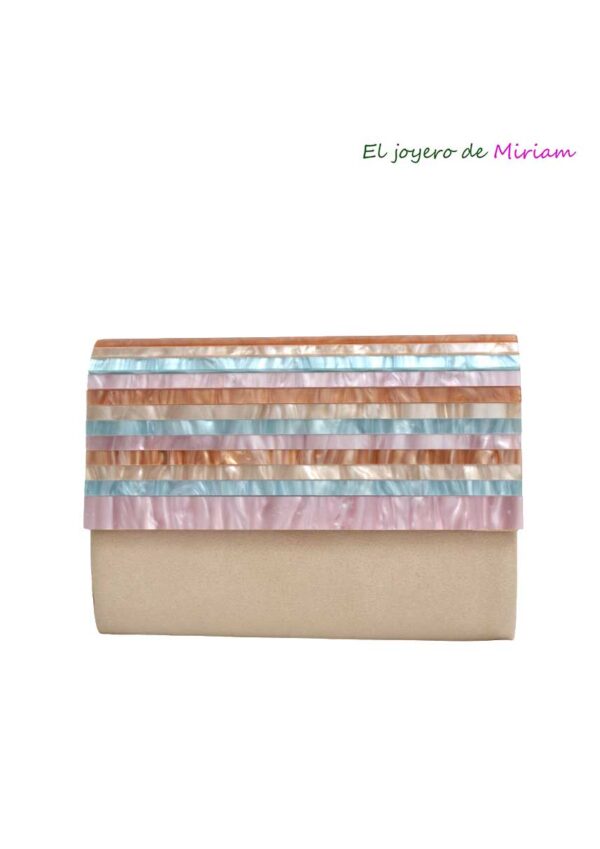 Bolso clutch persiana nácar - Imagen 2
