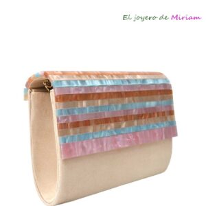 Bolso clutch persiana nácar