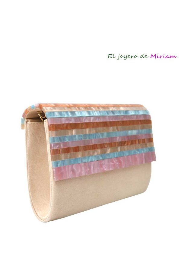 Bolso clutch persiana nácar