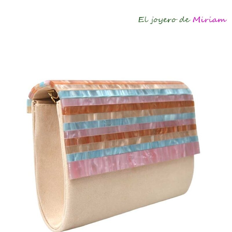 Bolso clutch persiana nácar