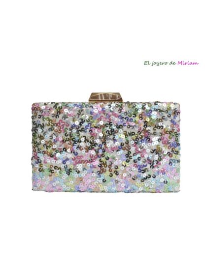 Clutch multicolor lentejuelas