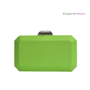 Clutch antelina verde manzana