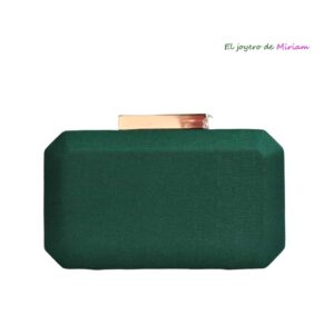 Clutch verde botella textura