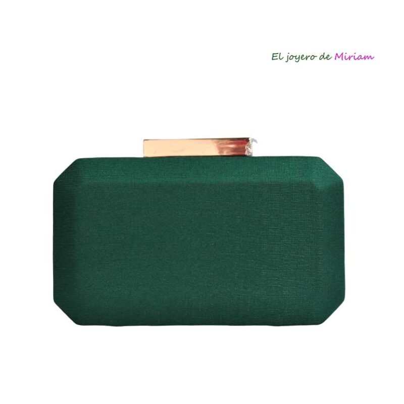 Clutch verde botella textura