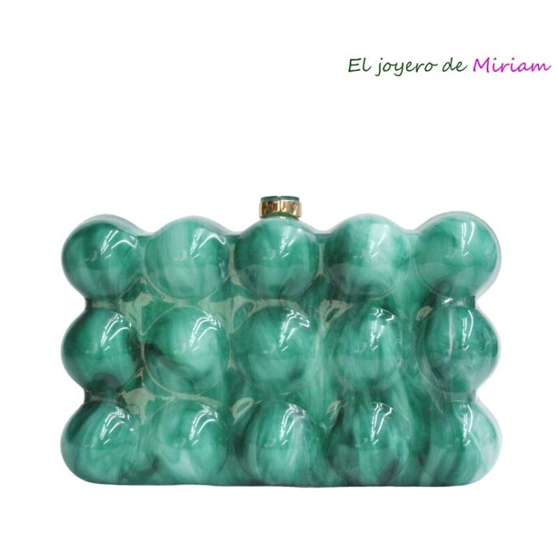 Clutch nácar aguamarina