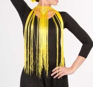 Collar flamenca flecos amarillos