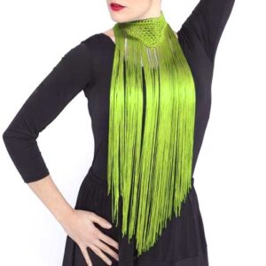 Collar flamenca flecos verde lima