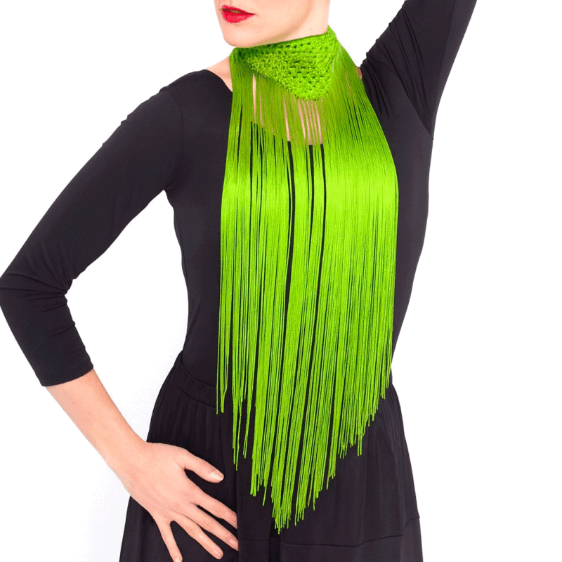 Collar flamenca flecos verde lima
