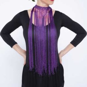 Collar flamenca flecos morados